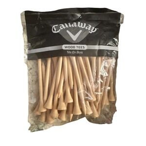 Callaway Wood Tees -Natural (68 Count) 3‎ 1/4 Inch Size #CT27009 Open Bag